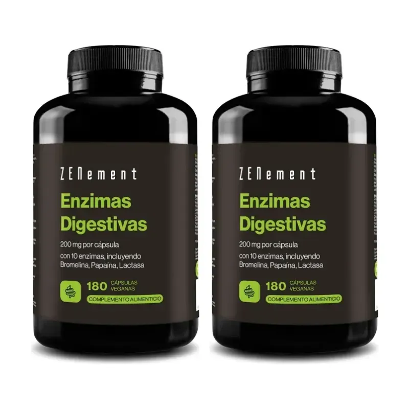 Zenement Enzimas Digestivas Duplo, 2 x 180 cápsulas veganas | Farmacia Barata