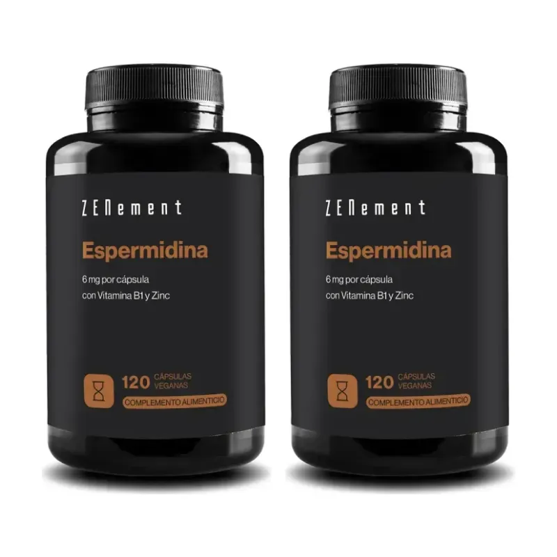 Zenement Espermidina 6 mg con Vitamina B1 y Zinc Duplo, 2 x 120 cápsulas veganas | Farmacia Barata