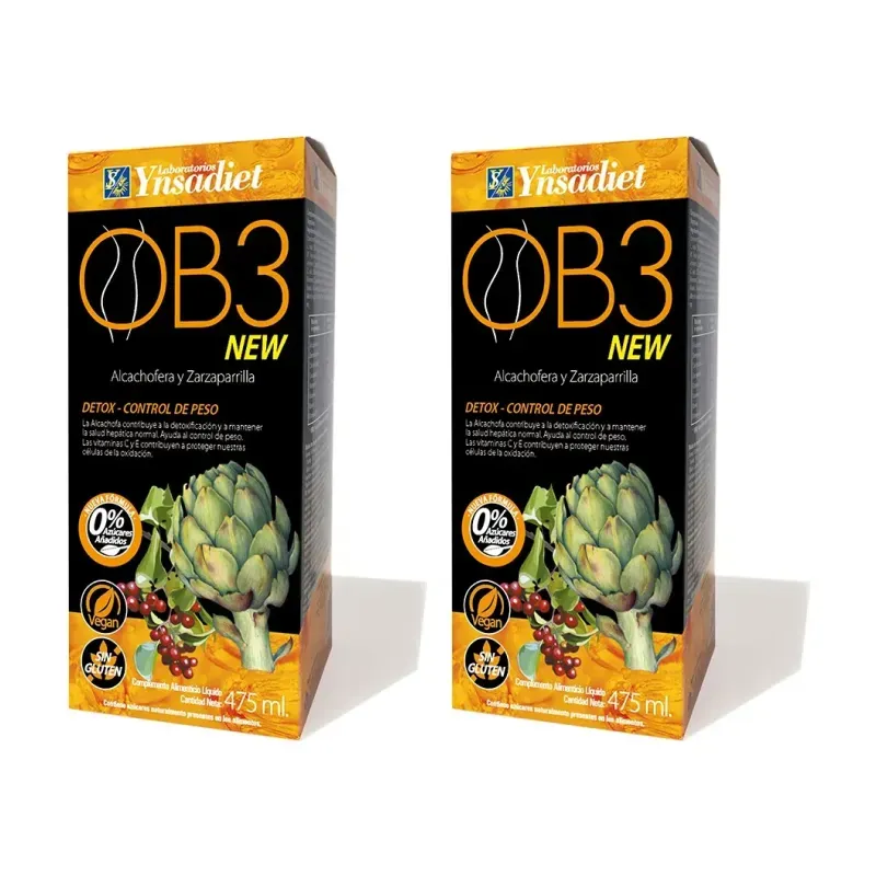 Ynsadiet Ob3 Drenante Duplo, 2 x 475ml. | Farmacia Barata Ynsadiet Ob3 Drenante Duplo, 2 x 475ml. | Farmacia Barata