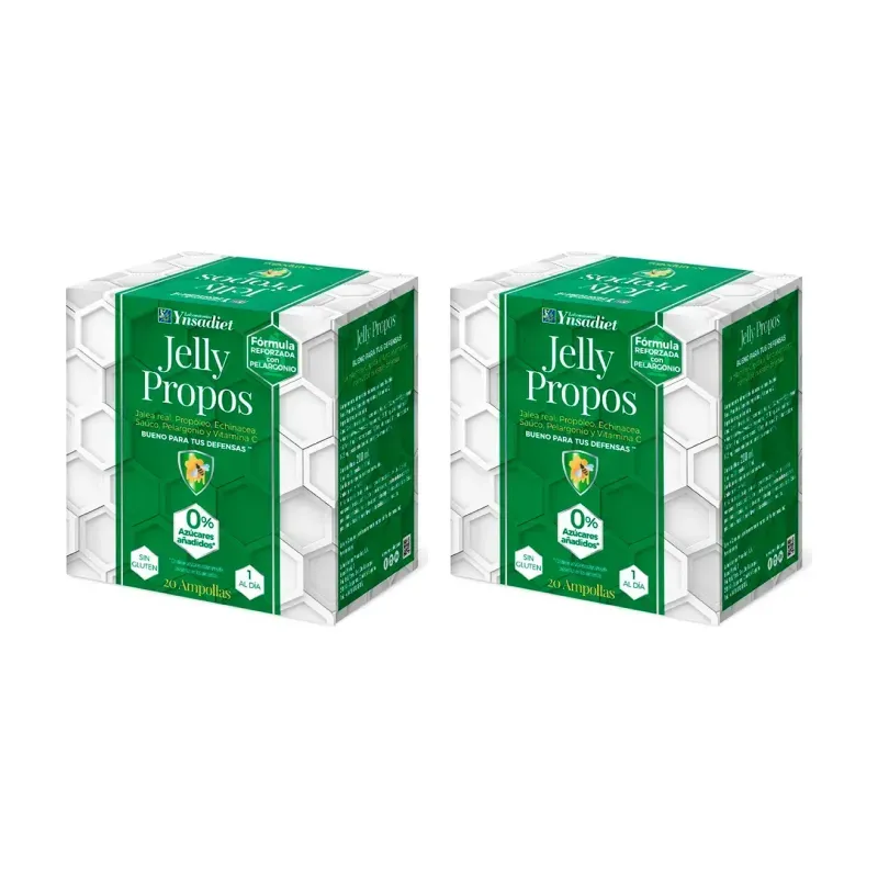 Ynsadiet Jalea+Propóleo Sin Azúcar Duplo, 2 x 20 ampollas | Farmacia Barata