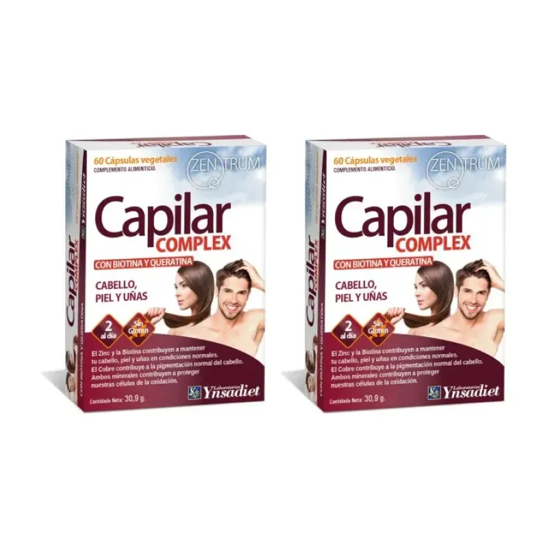 Ynsadiet Capilar + Biotina Duplo, 2 x 60 capsulas vegetal | Farmacia Barata