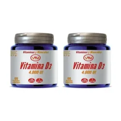 Ynsadiet Vitamina D3 Duplo, 2 x 60 cápsulas.