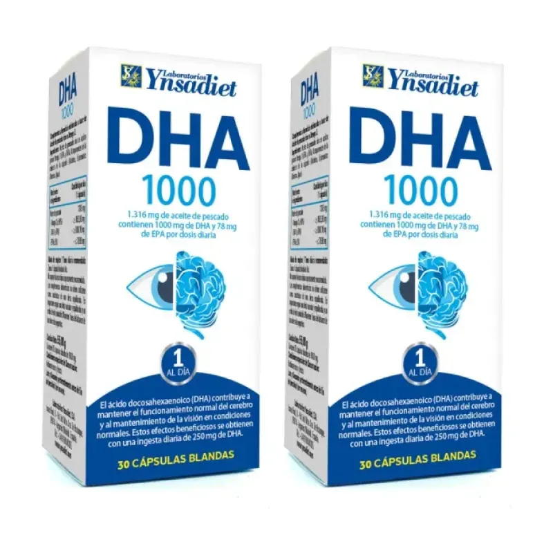Ynsadiet DHA 1000 Vision y Cerebro Duplo, 2 x 30 capsulas | Farmacia Barata Ynsadiet DHA 1000 Vision y Cerebro Duplo, 2 x 30 capsulas | Farmacia Barata