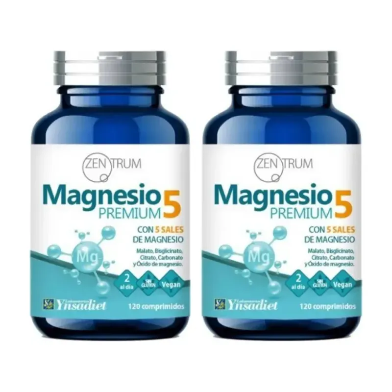 Ynsadiet Sales de Magnesio Premium Zentrum Duplo, 2 x 120 cápsulas | Farmacia Barata