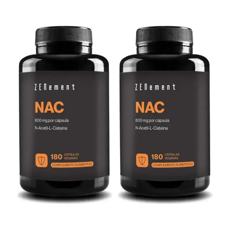 Zenement NAC 600 mg Duplo, 2 x 180 cápsulas veganas | Farmacia Barata Zenement NAC 600 mg Duplo, 2 x 180 cápsulas veganas | Farmacia Barata