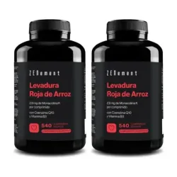 Zenement Levadura Roja de Arroz Duplo, 2 x 540 comprimidos veganos
