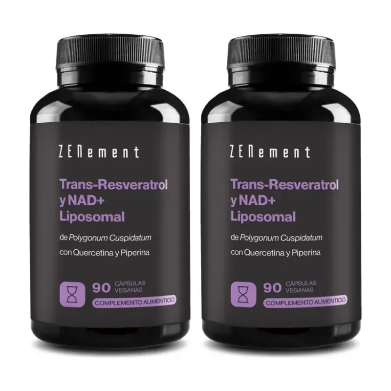 Zenement Trans-Resveratrol y NAD+ Liposomal Duplo, 2 x 90 cápsulas veganas | Farmacia Barata