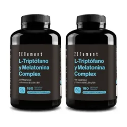 Zenement L-Triptófano y Melatonina Complex Duplo, 2 x 180 cápsulas veganas