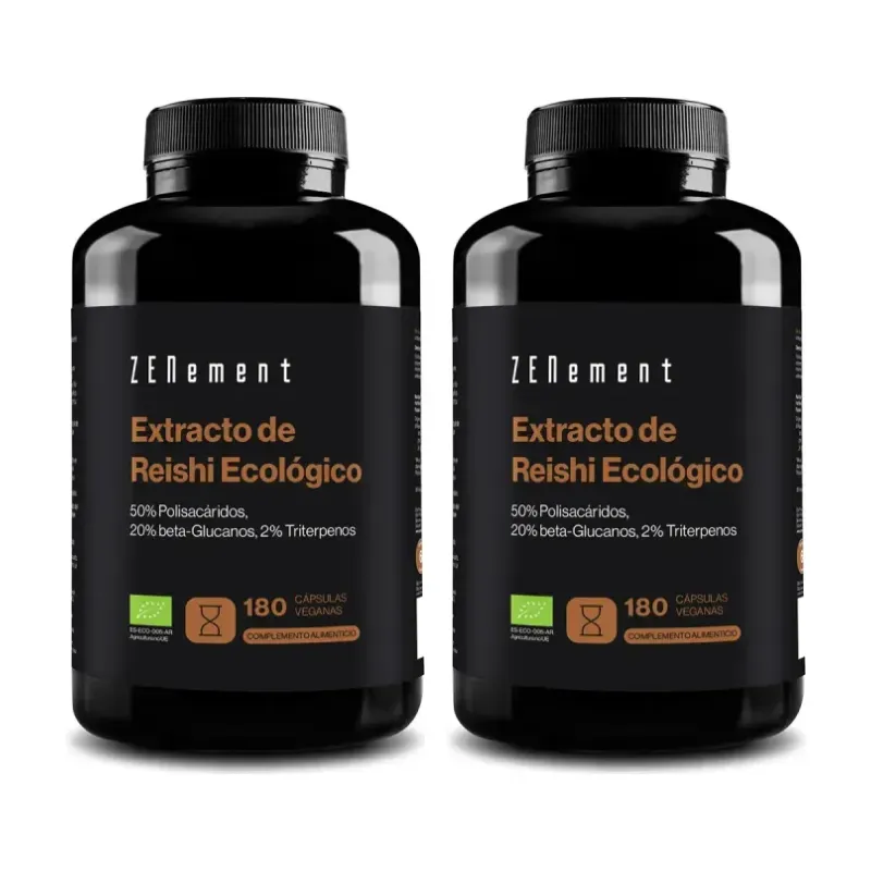 Zenement Extracto de Reishi Ecológico Duplo, 2 x 180 cápsulas veganas | Farmacia Barata
