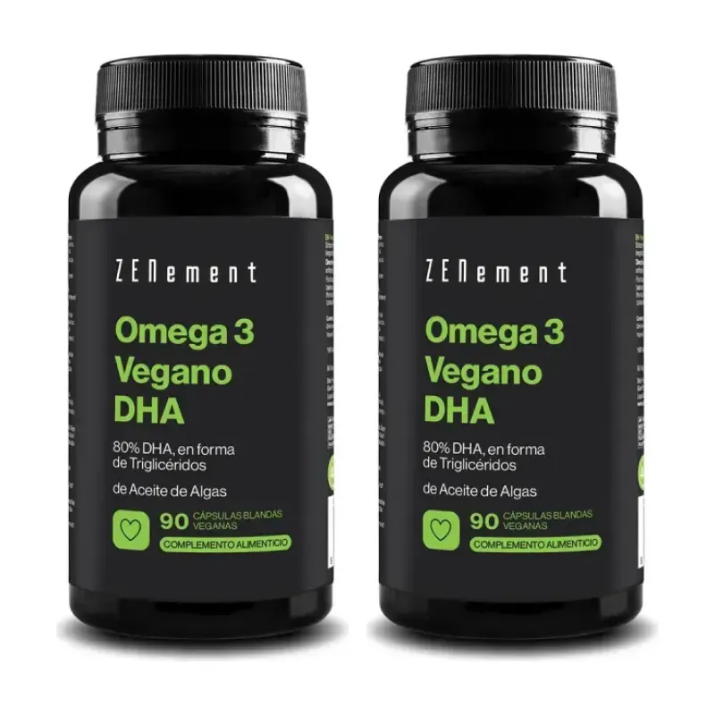 Zenement Omega-3 Vegano DHA Duplo, 2 x 90 cápsulas blandas veganas | Farmacia Barata