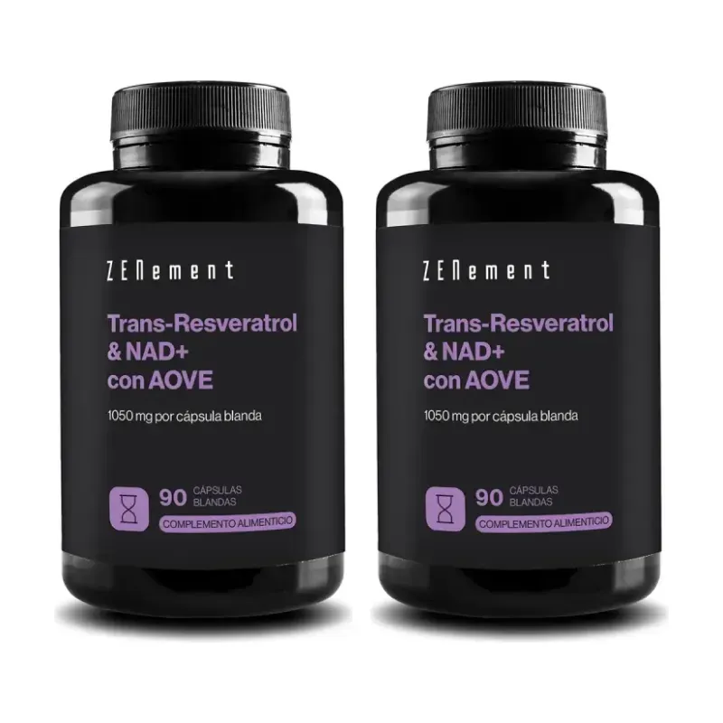 Zenement Trans-Resveratrol & NAD+ con AOVE Duplo, 2 x 90 cápsulas blandas | Farmacia Barata Zenement Trans-Resveratrol & NAD+ con AOVE Duplo, 2 x 90 cápsulas blandas | Farmacia Barata