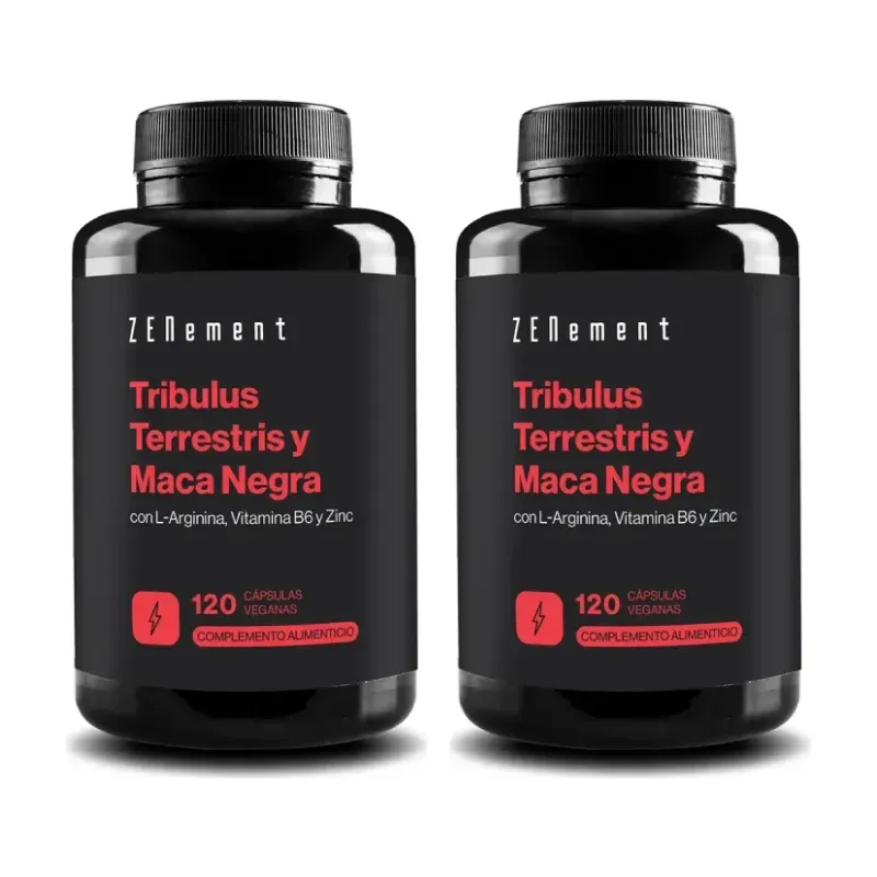 Zenement Tribulus Terrestris y Maca Negra Duplo, 2 x 120 cápsulas veganas | Farmacia Barata