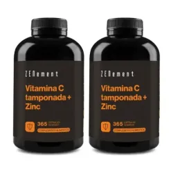 Zenement Vitamina C Tamponada + Zinc Duplo, 2 x 365 cápsulas veganas