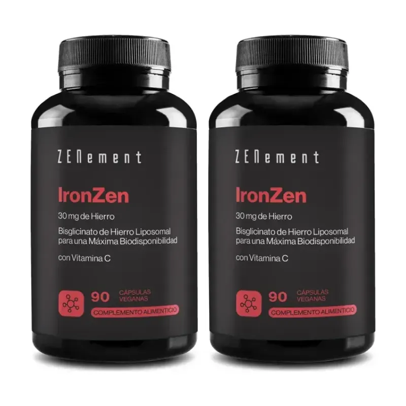 Zenement IronZen con Vitamina C Duplo, 2 x 90 cápsulas veganas | Farmacia Barata Zenement IronZen con Vitamina C Duplo, 2 x 90 cápsulas veganas | Farmacia Barata