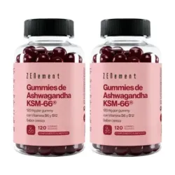 Zenement Gummies de Ashwagandha KSM-66 120 mg Duplo, 2 x 120 gominolas veganas