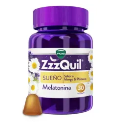ZzzQuil Natura melatonina sabor mango y plátano, 60 gominolas