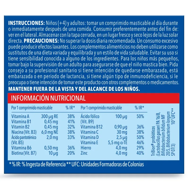 BION3 Junior 30 Comprimidos Masticables | Farmacia Barata