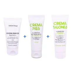Pack Axovital Reparación Manos y pies: Crema manos, 50 ml + Crema pies, 75 ml + Crema talones, 75 ml
