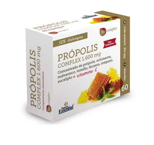 Nature Essential Propolis Complex 1.600mg, 60 cápsulas.