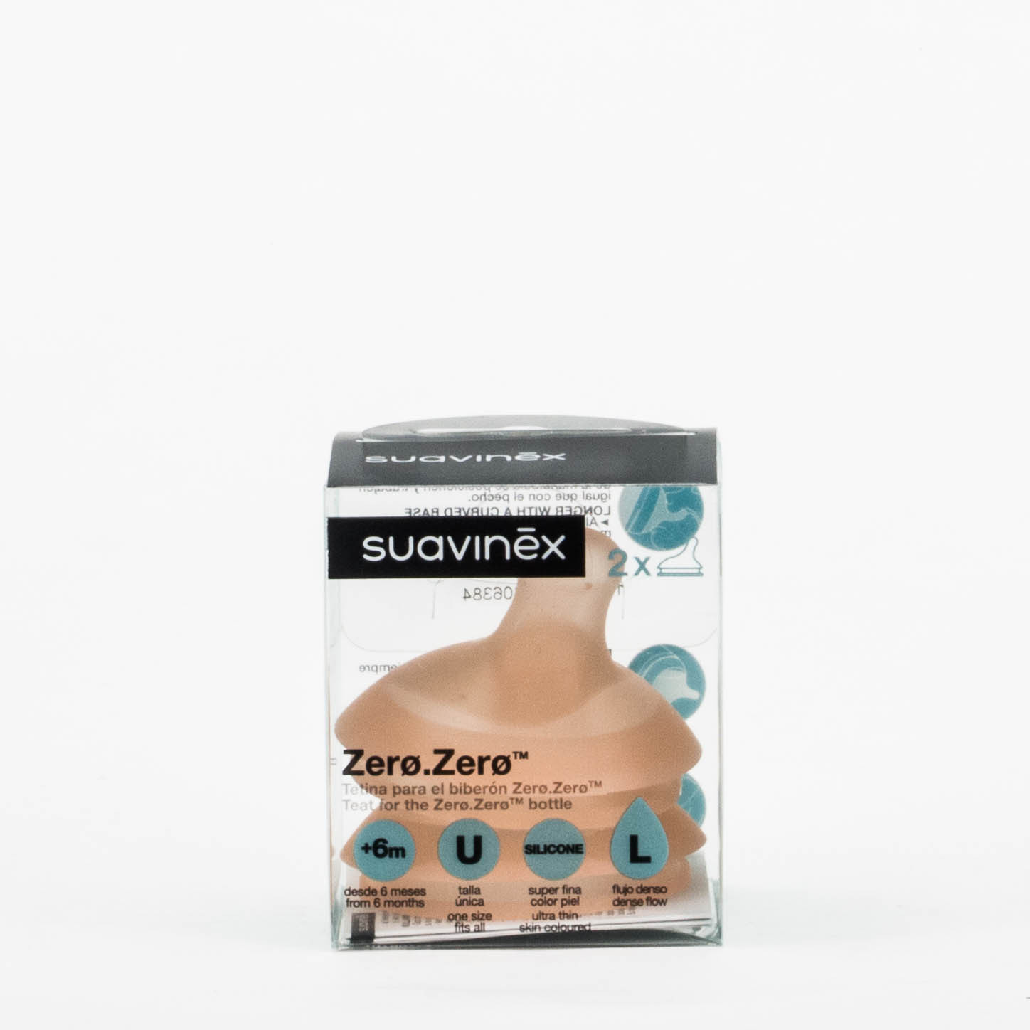 Suavinex Tetina Zero Silicona Anticolico Flujo M 2Unidades