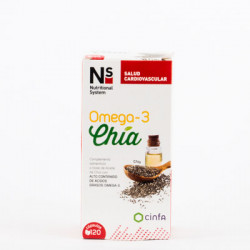 NS Omega-3 Chia, 120 cápsulas.