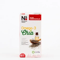 NS Omega-3 Chia, 120 cápsulas.