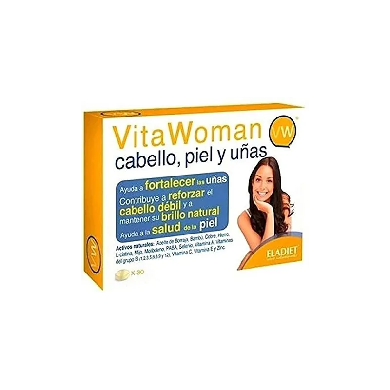 eladiet vitawoman cabello, piel y uñas, 30 comprimidos