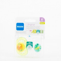 MAM CHUPETE SILICONA ORIGINAL 6 M PACK DOBLE V - Farmacia Albir