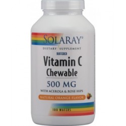 Solaray Vitamina C 500 mg - 100 comp. mast. naranja