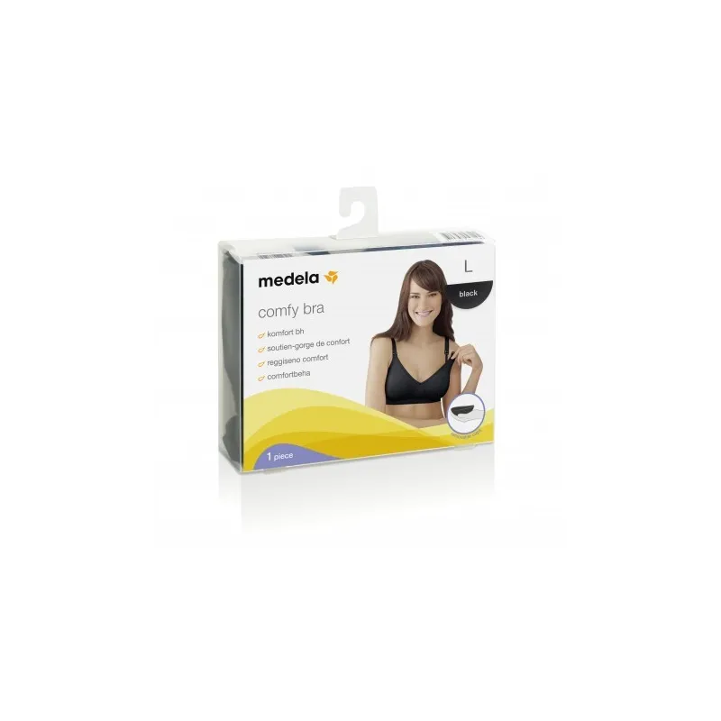 Medela Comfy Bra sujetador de embarazo y lactancia negro, 1 unidad Medela Comfy Bra sujetador de embarazo y lactancia negro, 1 unidad
