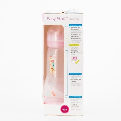 MAM Biberon Easy Start Anticólico Rosa, 260ml.