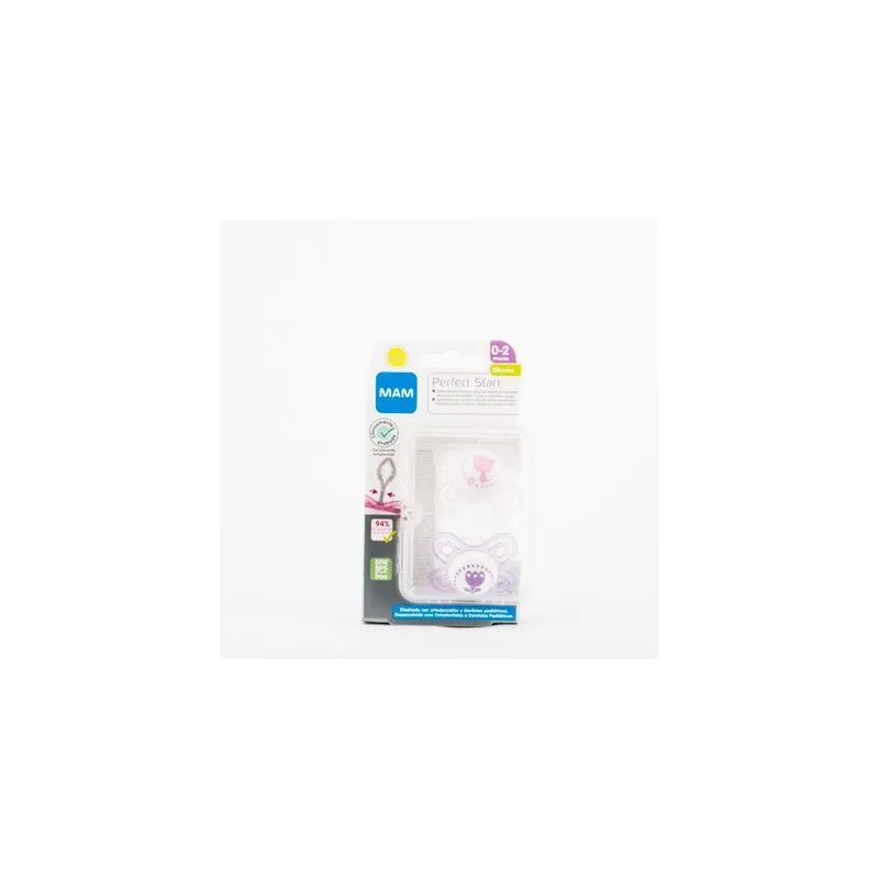 MAM Chupete Silicona Perfect Start 0-2M Pack Doble Rosa MAM Chupete Silicona Perfect Start 0-2M Pack Doble Rosa