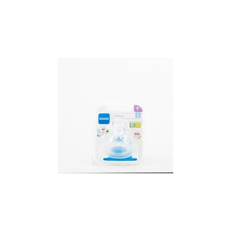 MAM Tetina Silicona Flujo Rápido +4m 2Uds.