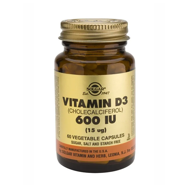 Solgar Vit D3 600 UI, 60 Caps. Veg.