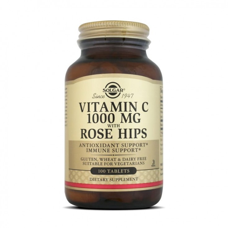 Solgar Rose Hips C 1000 mg, 100 Comp.