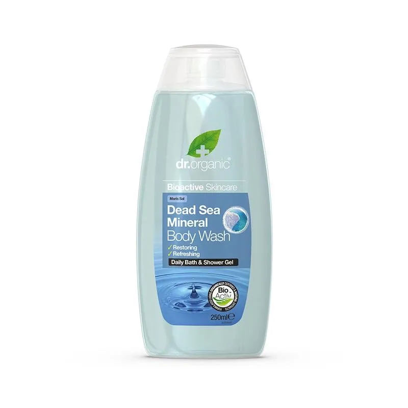 Dr Organic Gel de ducha de minerales del mar Muerto, 250ml.