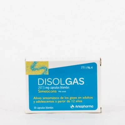 Disolgas 257.5mg. 30 cápsulas