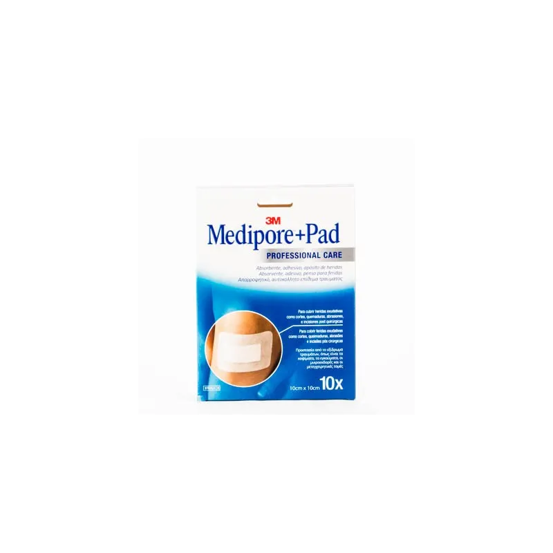Medipore+Pad Aposito Esteril 10x10 cm, 10 Uds.