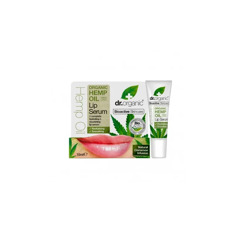 Dr Organic Sérum labial de Cáñamo, 10ml.