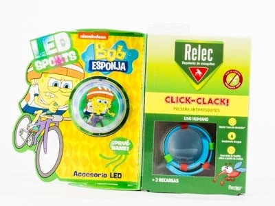 Relec Pulsera Antimosquitos Click-Clack NIños + 2 Recargas