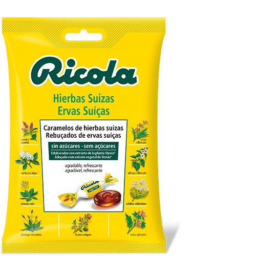 RICOLA CARAMELOS SIN AZUCAR HIERBAS CON STEVIA BOLSA 70 G