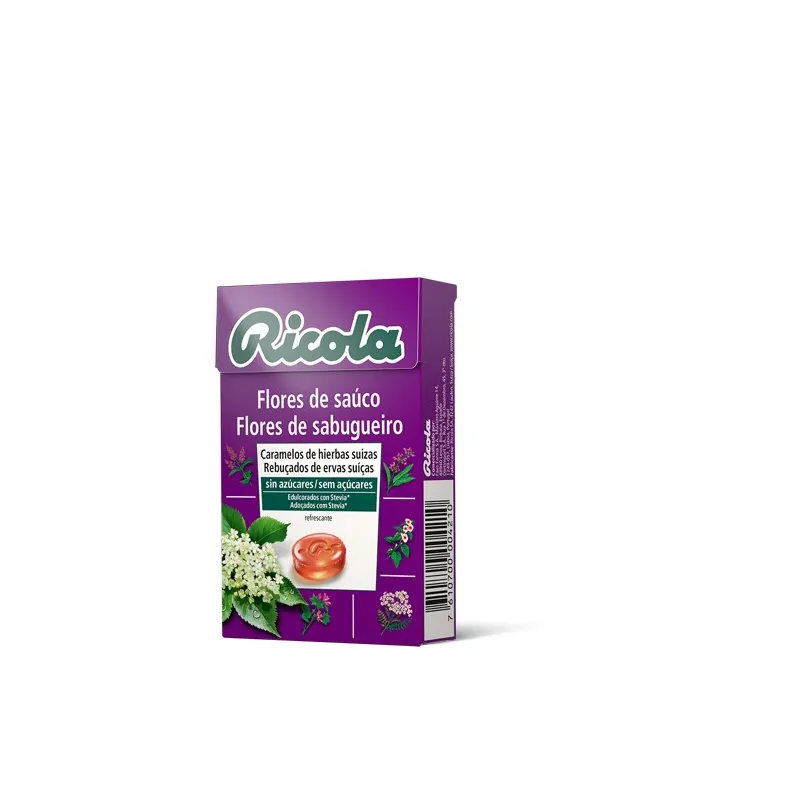 Ricola Caramelos de flores de saúco, 50g.