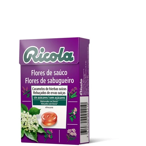 Ricola Caramelos de flores de saúco, 50g.