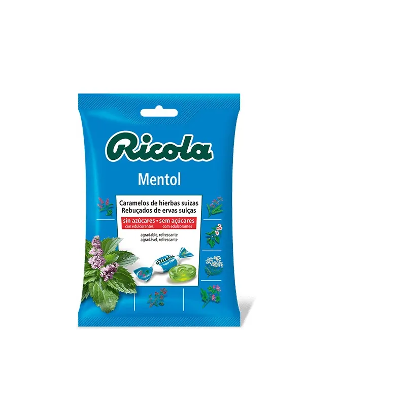 Ricola Caramelos Sin Azúcar Mentol, 70g.