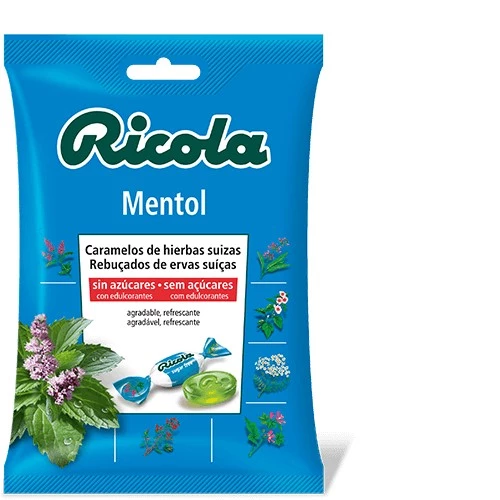 Ricola Caramelos Sin Azúcar Mentol, 70g.