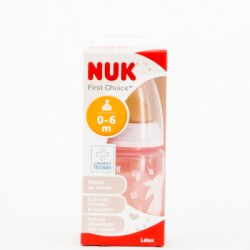 Nuk Biberon Látex M 0-6m, 150 ml.