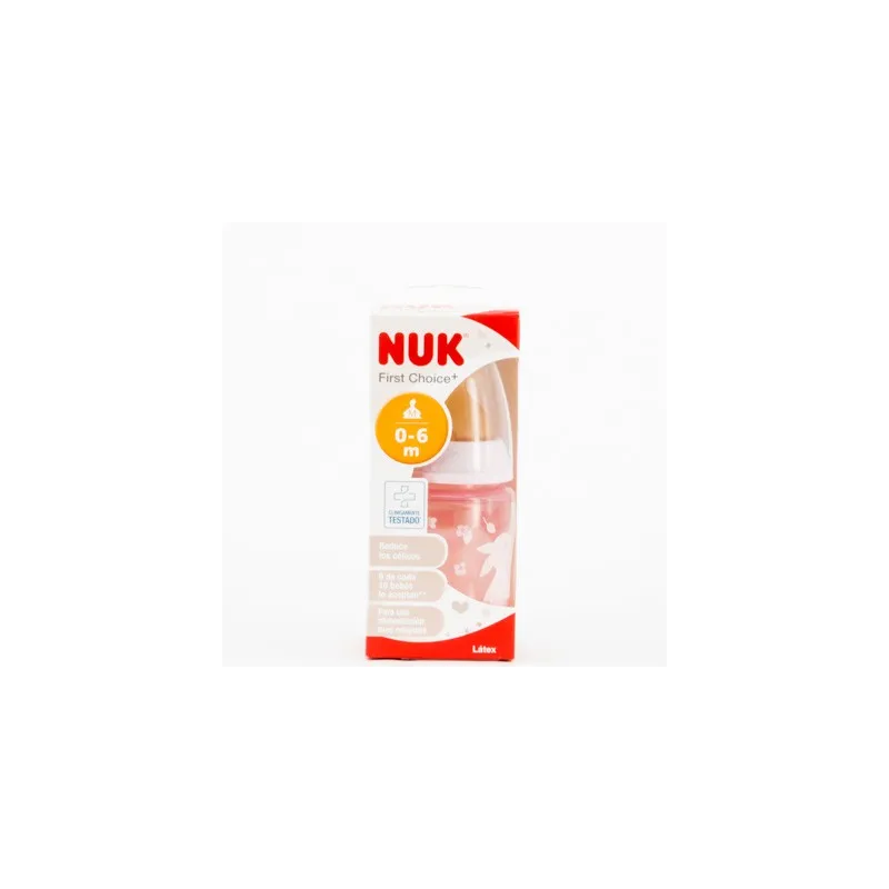 Nuk Biberon Látex M 0-6m, 150 ml.