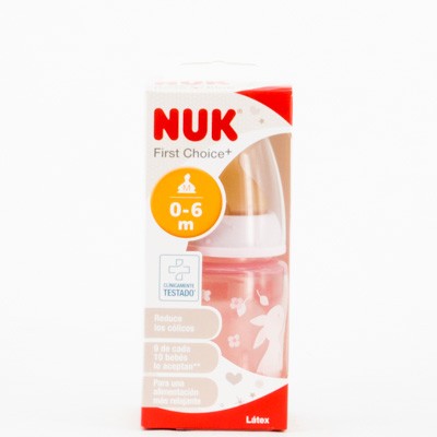 Nuk Biberon Látex M 0-6m, 150 ml.