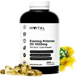 Hivital Aceite de Onagra 1000 mg, 200 perlas.