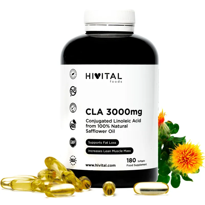 Hivital CLA Ac Linoleico 3000 mg, 180 perlas. Hivital CLA Ac Linoleico 3000 mg, 180 perlas.